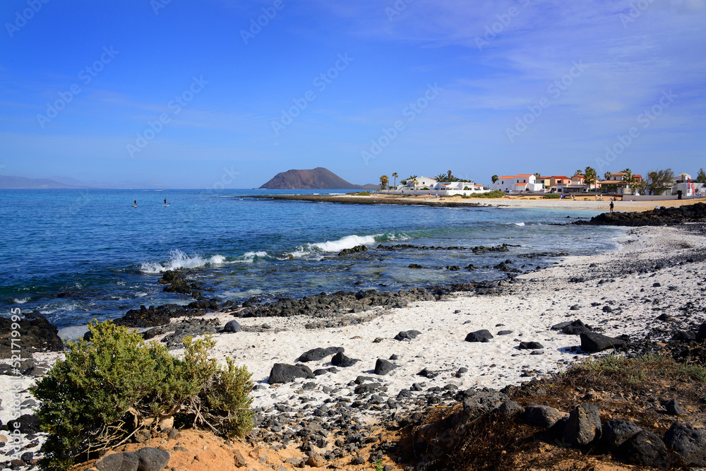 The popular holiday resort of Corralejo, Fuerteventura - one of Spain's beautiful Canary Islands