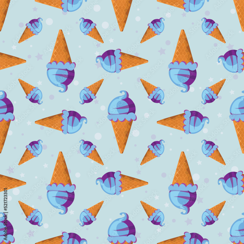 Blue ice cream pattern wallpaper Blue ice cream pattern wallpaper