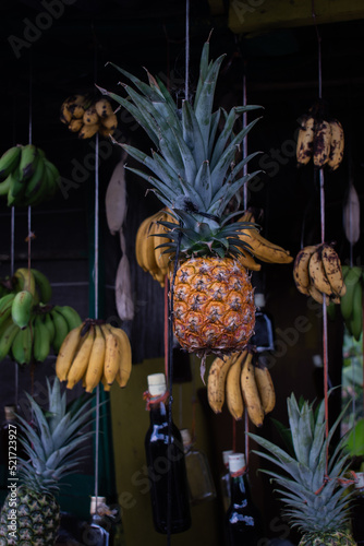 little fruit shop on the roads of Portland, Jamaica.