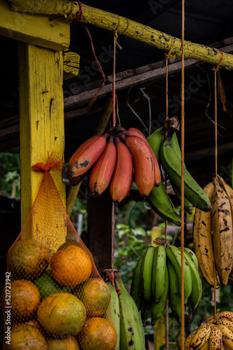 little fruit shop on the roads of Portland, Jamaica.