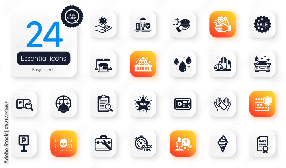 Set of Business flat icons. Search employee, Cyber attack and Apartment insurance elements for web application. Global engineering, Certificate diploma, Sun protection icons. Ice cream. Vector Set of Business flat icons. Search employee, Cyber attack and Apartment insurance elements for web application. Global engineering, Certificate diploma, Sun protection icons. Ice cream. Vector