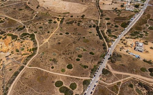 Algarve coast at sunset time, travel concept.