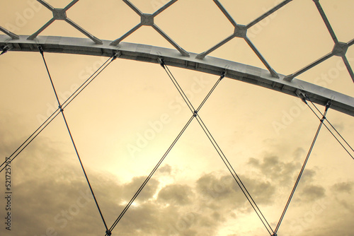 side of a bride and the sky