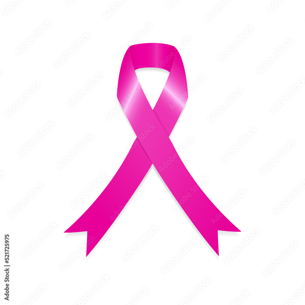 Pink ribbon as symbol breast cancer awareness, Paget’s disease, Eosinophilic Diseases and overall women’s health Vector Illustration Pink ribbon as symbol breast cancer awareness, Paget’s disease, Eosinophilic Diseases and overall women’s health Vector Illustration