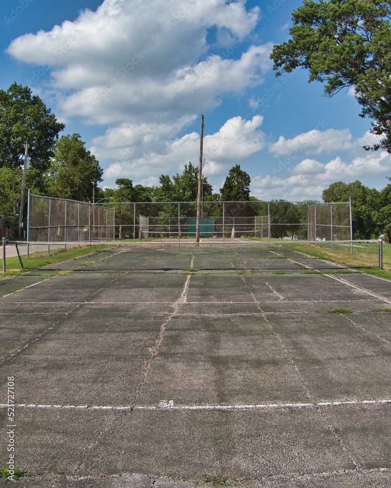 custom made wallpaper toronto digitalCrumbling Desolate Tennis Court in Paola Kansas