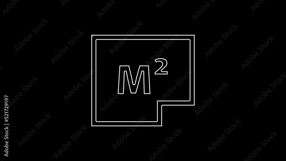 White line House plan icon isolated on black background. 4K Video motion graphic animation White line House plan icon isolated on black background. 4K Video motion graphic animation