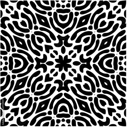  Design seamless monochrome geometric pattern. Abstract background. Vector art.Perfect for site backdrop  wrapping paper  wallpaper  textile and surface design. 