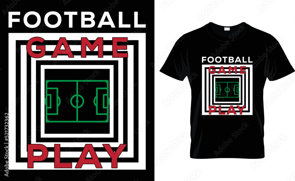Fototapeta premium football game play t shirt design template