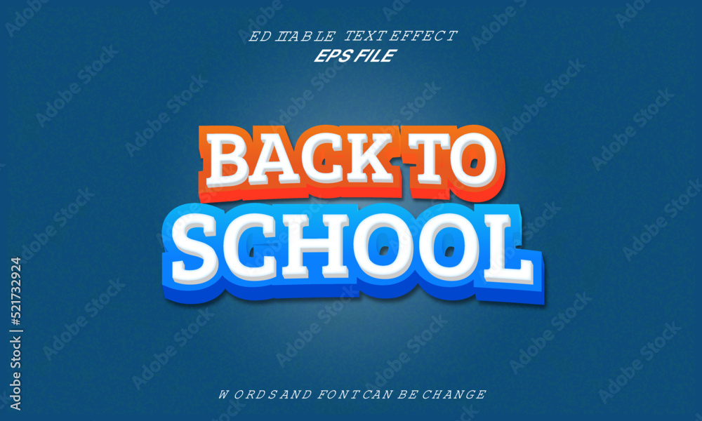 back to school text effect for mockup template