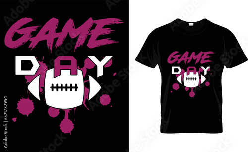 game day  t shirt design template