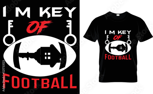 i m key of football t shirt design template