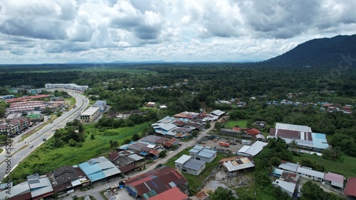 Fototapeta Naklejka Na Ścianę i Meble -  Serian, Malaysia - August 6, 2022: The Serian Town of Sarawak