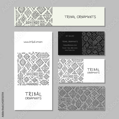 Abstract ethnic ornament, geometric background, concept art for your business...