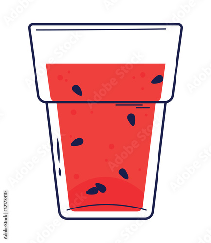 watermelon juice glass