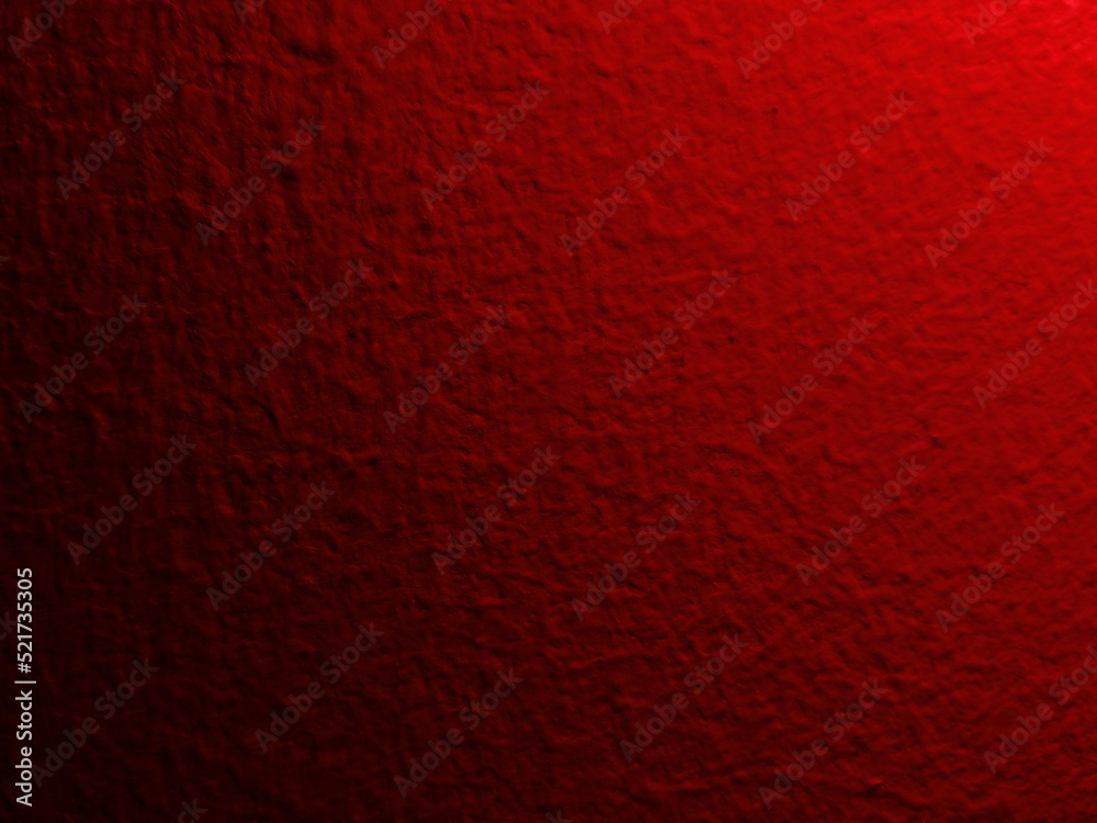 Fototapeta premium cement wall background with red light on texture.