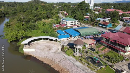 Lubok Antu, Malaysia - August 6, 2022: The Lubok Antu Village of Sarawak photo