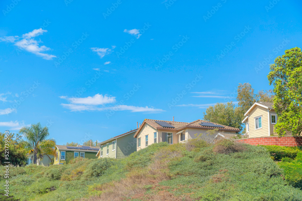 Residences on top of a slope at Ladera Ranch in Southern California Residences on top of a slope at Ladera Ranch in Southern California
