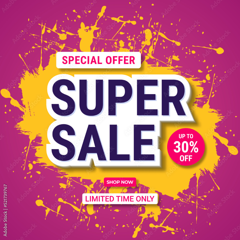 Fototapeta premium Big sale banner template design. Abstract sale banner. promotion poster. special offer up to 30% off