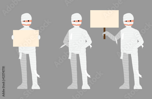 Cartoon  mummy characters vector character set  ,Vector illustration