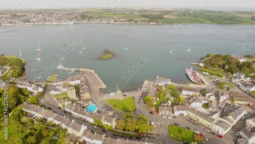 Aerial video of Strangford Harbour Co Down Northern Ireland photo