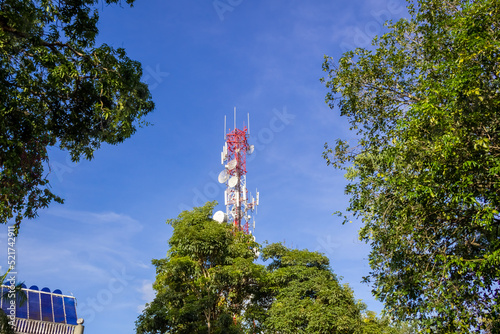 phone tower in the city Venezuela Barinas