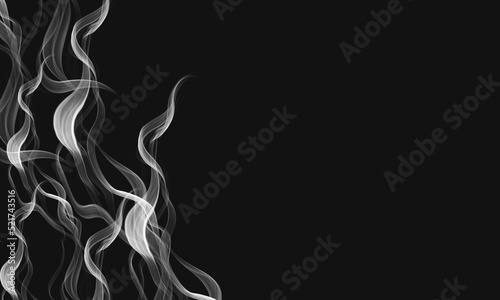 black background with smoke on the side