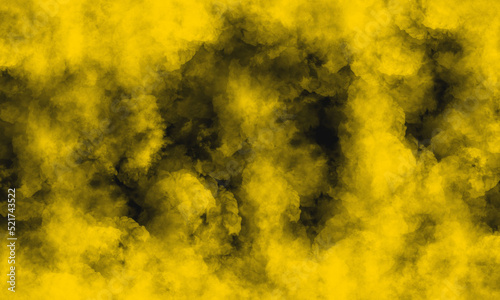 black background with yellow smoke © Faried