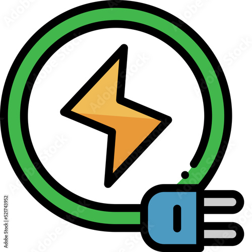 charge filled outline icon