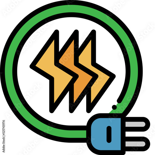 fast charge filled outline icon