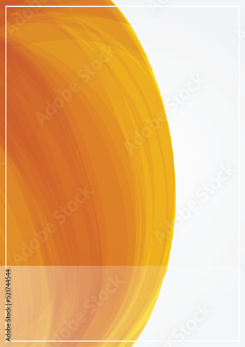 Abstract portrait background with orange hair curve.