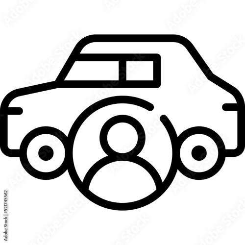 car owner line icon