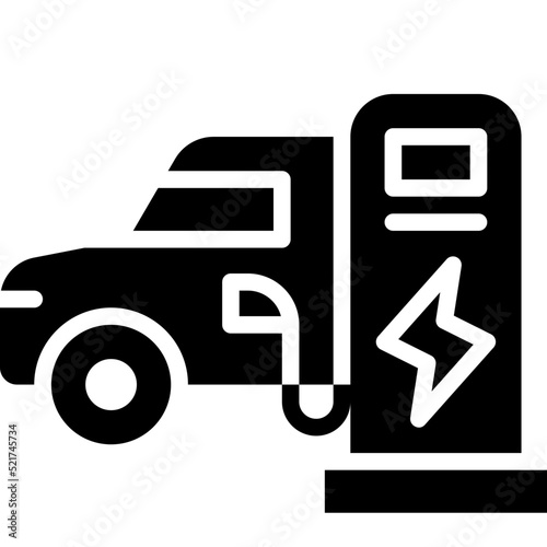 car charger solid icon