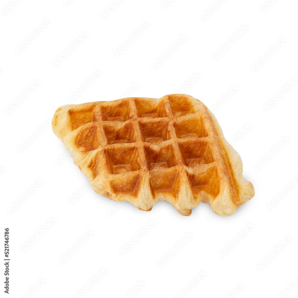 Croissant Waffle isolated on white background with clipping path. Croissant Waffle isolated on white background with clipping path.
