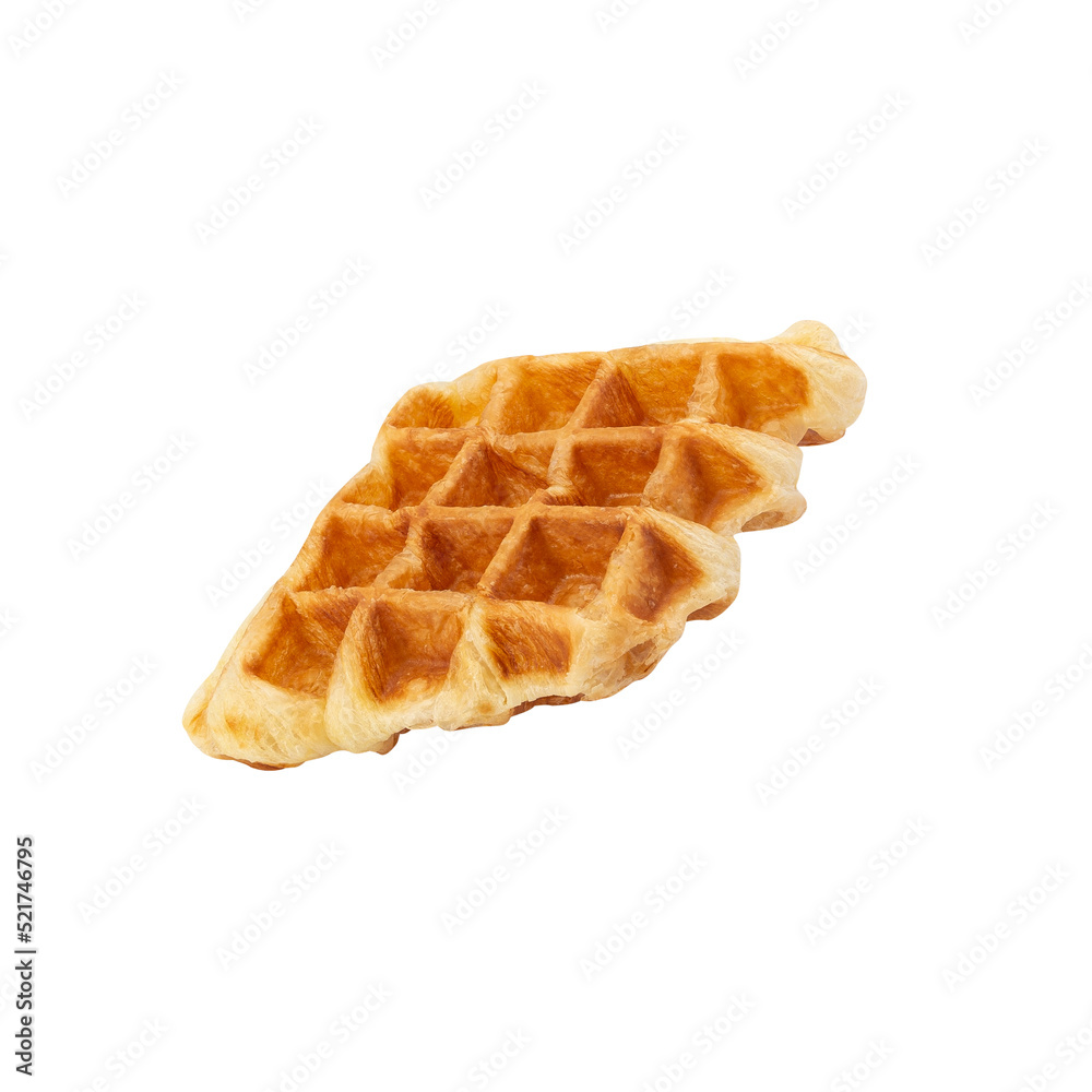 Croissant Waffle isolated on white background with clipping path. Croissant Waffle isolated on white background with clipping path.