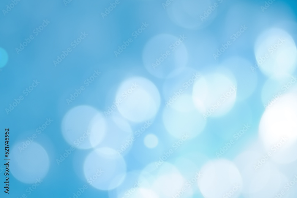 Blurred Lights over Blue Background. Defocused Lights