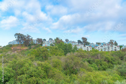 Carlsbad neighborhood on top of a slope at San Diego, California photo