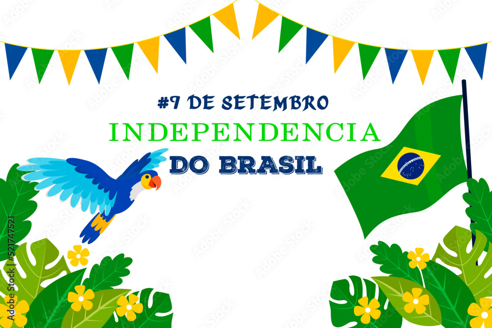 7 september, Brazil independence celebration background. Feliz dia da independência do brasil. 7 de setembro. Vector illustration.
