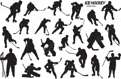 ice hockey silhouettes
