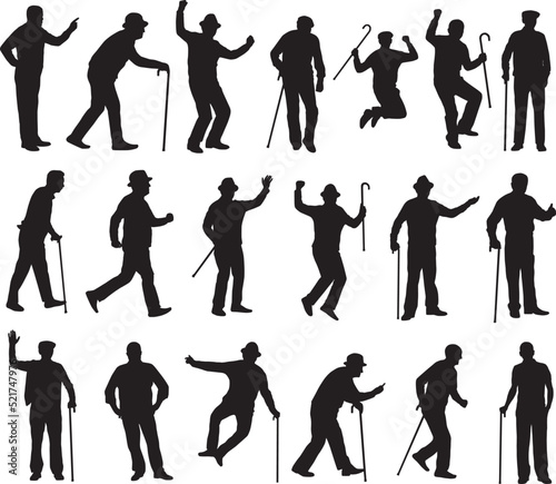 old man silhouette