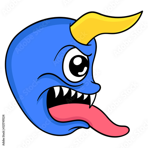 cartoon devil evil creature animal head