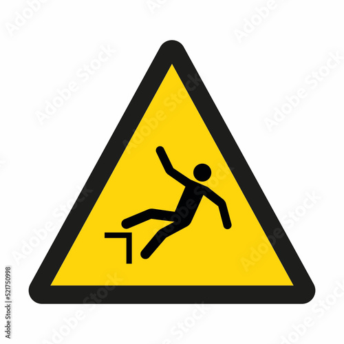 Hazard sign Falling