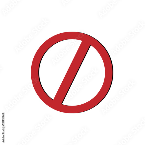 No icon in trendy isolated on white background. Vector illustration. Free Download No icon in trendy isolated on white background. Vector illustration. - GFXLoad