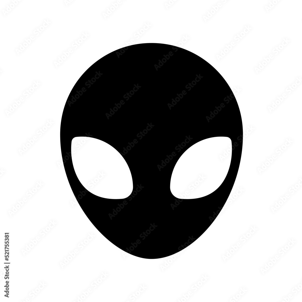 Alien faces. green alien creature with big eyes Alien faces. green alien creature with big eyes