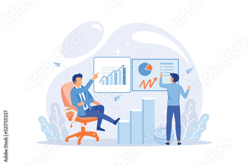 Net income calculating abstract concept vector illustration. Salary calculation, net income formula, take home pay, corporate accounting, calculating earnings, profit estimation
