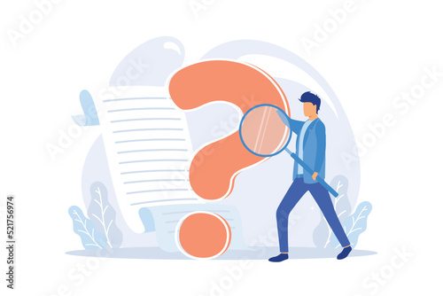 concept illustration of people frequently asked questions around question marks, answer to question metaphor