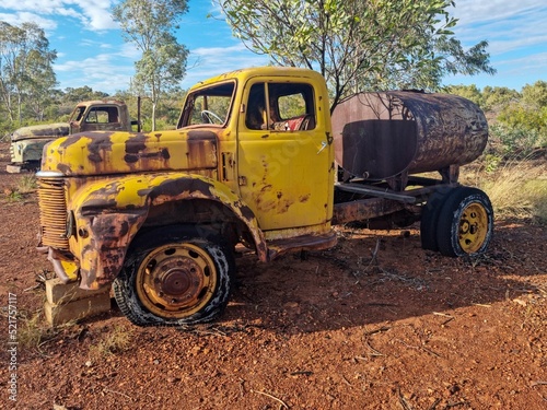 Old Rusty Vehicles Used in Australian Gold Rush Mines
