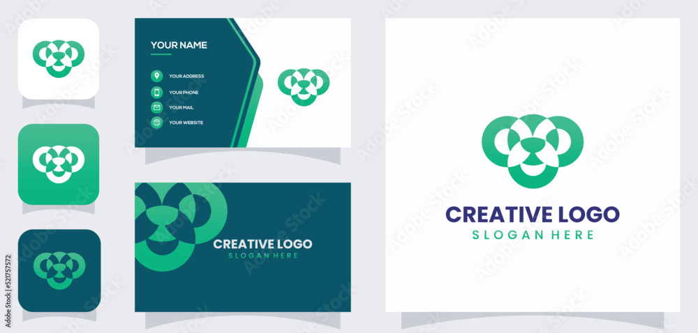 Fototapeta premium circle abstract logo green design