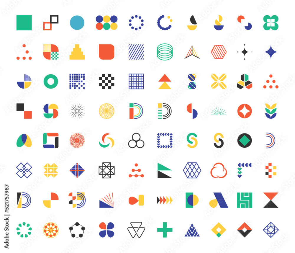 Abstract bauhaus shapes. Modern geometric figures in minimal style.Triangles and squares, circles, rhombus vector illustration set. Basic forms and lines, pattern square contemporary design elements. Abstract bauhaus shapes. Modern geometric figures in minimal style.Triangles and squares, circles, rhombus vector illustration set. Basic forms and lines, pattern square contemporary design elements.