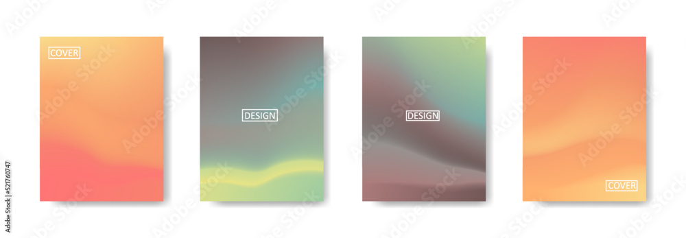 Set of abstract background with beautiful gradation color, colorful background for poster flyer banner backdrop.vertical banner.cool fluid background vector illustration