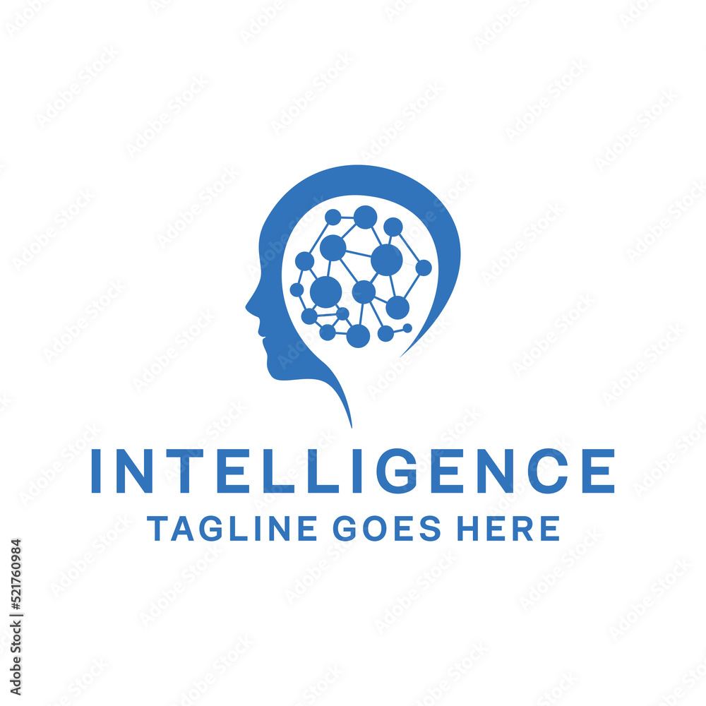 intelligence technology logo Design vector emblem